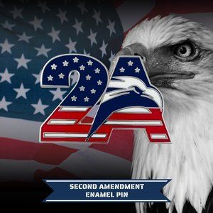 2A Second Amendment Patriotic USA Eagle Lapel Pin